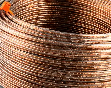 A coil of clear audio ripcord