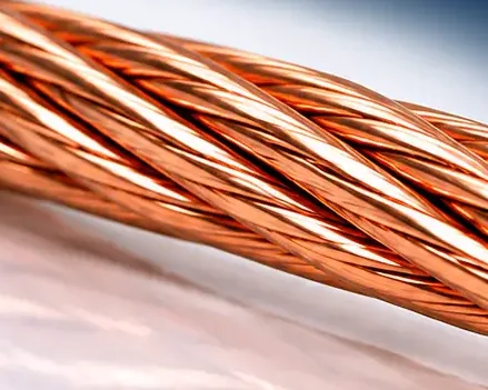 Bare stranded copper earth wire