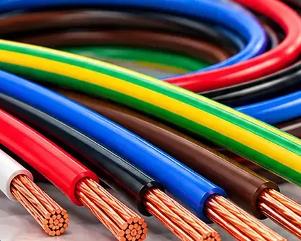 Coils of coloured general purpose wire