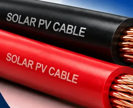Red and black solar PV cable